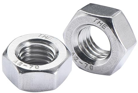 Bolt Dropper M8 Edelstahlmuttern Set - DIN 934 A2 aus Edelstahl für den Innen- und Außenbereich, robust und korrosionsbeständig. Perfekt für DIY Projekte und Reparaturen, 100 Stück