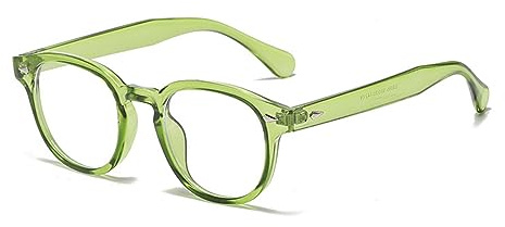 LHSDMOAT Occhiali Anti Luce Blu Uomo e Donna - Modello Rotondo Stile Depp con Filtro Protezione 100% - Ideali per Computer, Gaming e Lavoro al PC - Blocco Luce Blu