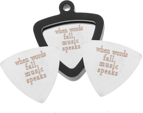 BESTonZON 3piezas Púas De Guitarra Eléctricas Clip De Plectros Soporte Portátil Para Guitarra Ukelele