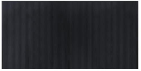 vidaXL Tappeto Rettangolare Nero 100x200 cm in Bambù
