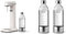 Aarke Carbonator 3, Premium Wassersprudler aus Edelstahl mit Aarke Flasche & 2er-Pack PET-Flaschen für Wassersprudler Carbonator 3, BPA-frei mit Details in Edelstahl, 800ml, AASPB1-STEEL