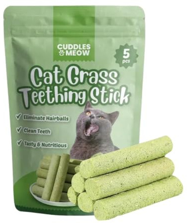 Bâton de dentition d'herbe Bâtons d'herbe Snacks Friandises Snack Jouet à mâcher pour les dents de l'herbe Jouet Nettoyeur de Dents pour Chat Dentition