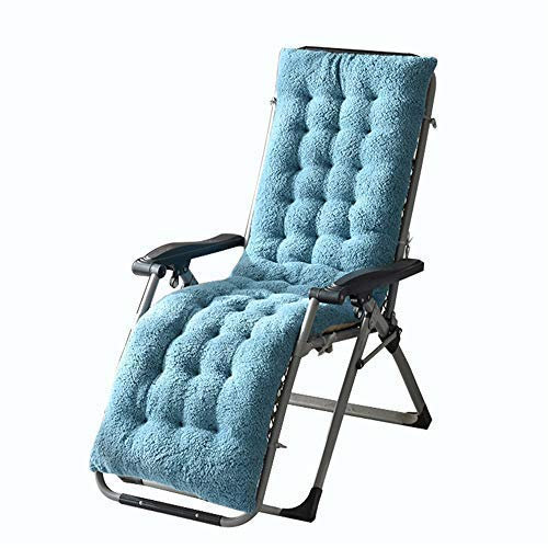 Coussin rembourré en polaire épaisse pour chaise longue de jardin, terrasse, chaise longue inclinable avec housse de banc, chaise longue - Pour voyage, vacances, intérieur et extérieur - 130 x 50 x 12