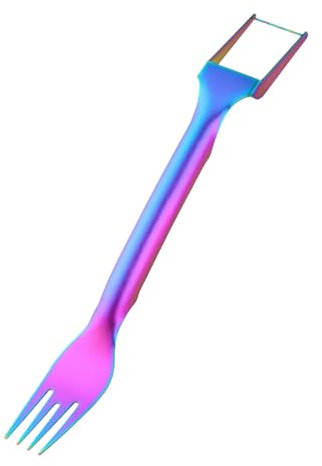 Cutter di anguria, fetta di anguria - Cubo di anguria in acciaio inox,Strumento di taglio della frutta a doppia testa con forchetta per mango avocado papaya