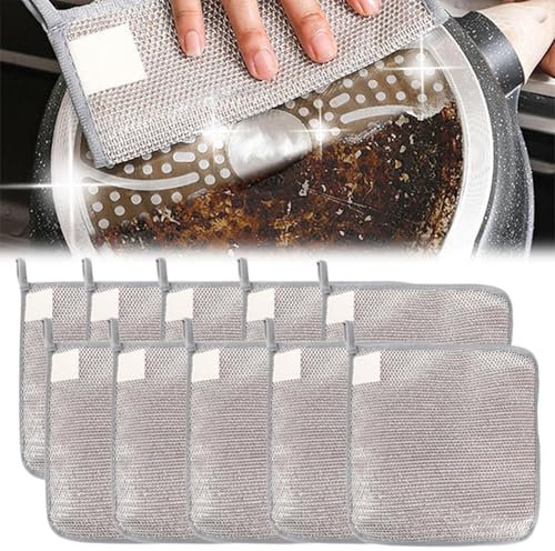 2025 Trapos de alambre versátiles para lavavajillas para uso húmedo y seco Paño de cocina de alambre antirayaduras Trapos de alambre para fregar Paños de cocina que ahorran tiempo Paños de limpieza