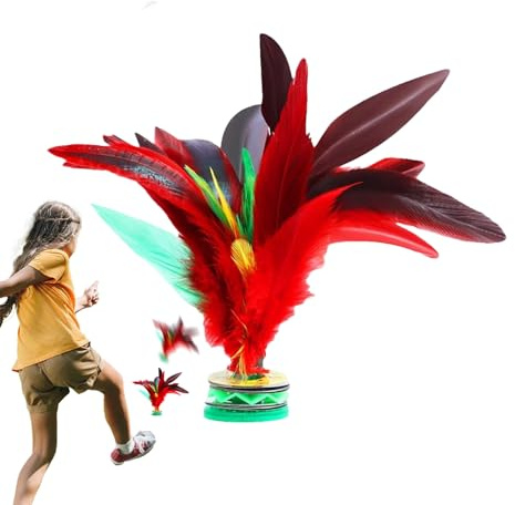 Jianzi Shuttlecock - Vibrant Footbag Trainer, Kick Game for Balance Coordination | Jouet Chinois Classique pour Sports De Pied en Plein Air, pour Adultes pour Adultes Équipement D