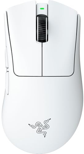 Razer DeathAdder V4 Pro Wireless Gaming Mouse，57g Lightweight - HyperSpeed Wireless Gen-2 - Scroll Wheel, Focus Pro 45K Sensor, 8K Hz Polling, Switches Gen-4 (All Optical) - PC/Mac | White