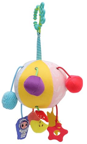 HPZIHUIT Giocattolo sensoriale per Bambini con Motivo Geometrico, Palla a sonaglio, Giocattolo educativo precoce per Auto da Letto per Bambini da 0 a 1 Anno