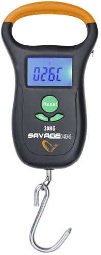 Savage Gear Digital Fischwaage bis 30kg, Angelwaage, Waage, Digitalwaage, Waage zum Fische wiegen