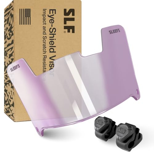 SLEEFS Football Helmet Visor - Anti-Fog Tinted Sun Shield for Eye Protection and Performance (Violet Silver)