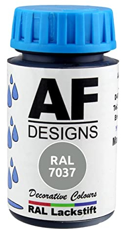 Alex Flittner Designs Lackstift RAL 7037 STAUBGRAU seidenmatt 50ml Holz Metall Möbel Bad Retuschierlack Reparaturlack