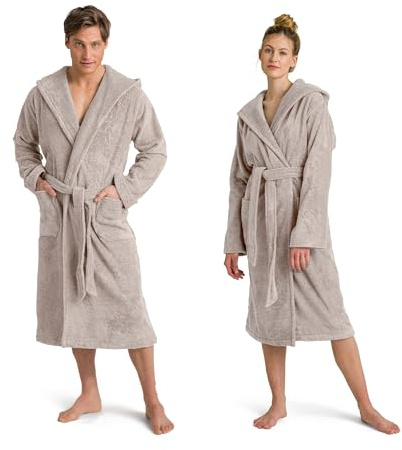 Möve Superwuschel Bademantel mit Kapuze, Größe M, Cashmere