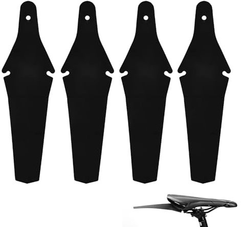 PORUPAEL Parafango per bici da strada, in plastica, pieghevoli, impermeabili, per mountain bike e ciclismo, 4 pezzi