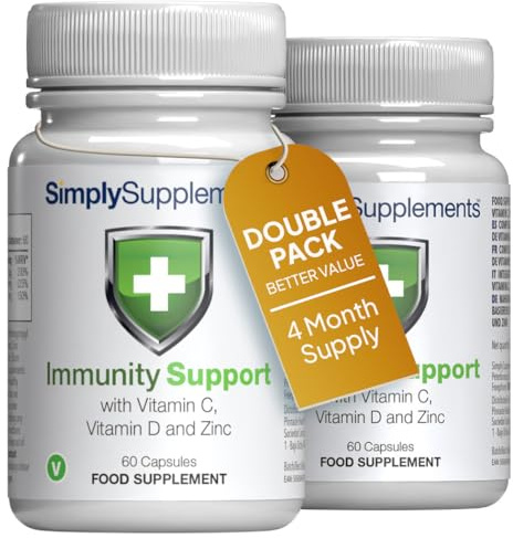 Vitamin C, D and Zinc Capsules for Immunity Support | One-a-Day Formula | 120 Fast Release Capsules = 4 Months’ Supply | Vegan Friendly | Manufactured in The UK