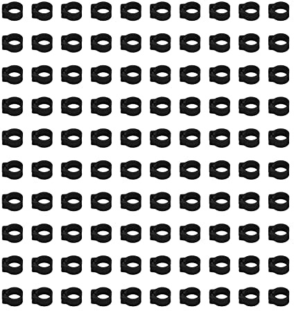 Yechiry Fournitures pour Pigeons, 100 Pièces, Anneaux D'identification en Plastique Léger, Faciles à Utiliser pour le Soin des Pigeons, 8mm (BLACK)