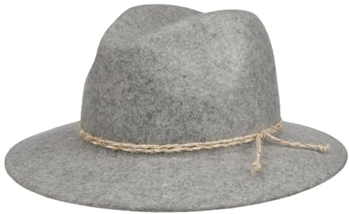 Lierys Tyrolean Mountain Hat Women/Men Grey 7 1/2-7 5/8 | Wool hat | Traveller hat | Autumn/Winter