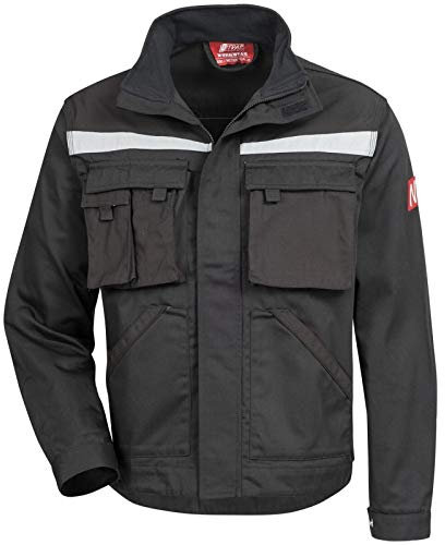 Nitras Motion TEX Plus - Arbeitsjacke für Damen & Herren - Schutzjacke verstärkt durch Canvas - Schwarz Gr 50