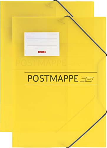 Brunnen 104705410 Sammelmappe/Postmappe (A4, transluzente PP-Folie, mit Gummizug) (2 Mappen)