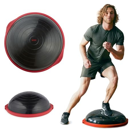 SPRI Balance Trainer Pro - Dome Shape Half-Exercise Ball with Non-Skid Base - For Balance Training, Strength Building, Toning, and Improved Flexibility - 65cm Diameter