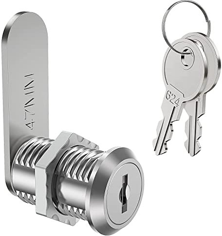 VOCIBO® Serrure de boîte aux lettres de 25 mm, serrure d'armoire avec clé, serrure de meuble, serrure de casier, serrure à levier pour boîtes aux lettres, portes d'armoire