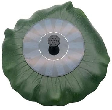 Pompe de Fontaine Solaire Riloer, Forme de Feuille de Lotus de diamètre 28 cm, Pompe de Fontaine de Bassin Solaire, 180L/H 8V 1.6W pour Aquarium Flottant de Piscine d'étang de Jardin