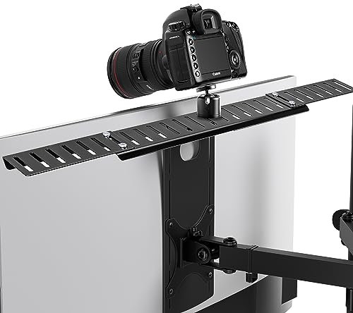 HumanCentric Soporte para Monitor DSLR, Estante VESA de Monitor para Soporte de cámara de Escritorio, cámara Web Ligera y micrófono, reemplaza trípodes de Abrazadera, Extra Grande