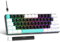 UK Layout 60 Percent Gaming Mechanical Keyboard, 62-Key Wired Mechanical Anti-ghosting Linear Brown Switches Gaming Keyboard with ABS keycaps, 14 RGB Backlight Modes for Computer/Laptop-Black White