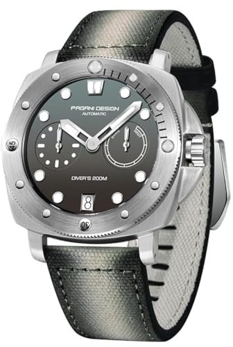 Pagani Design Automatische Herrenuhren Widerstandsfähiges Nylonarmband Wasserdrehbare Lünette Saphirglas Datumsanzeige