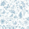 LiKiLiKi Self Adhesive Wallpaper, Blue and White Wallpaper 44x300 cm Floral Wallpaper Vinyl Wrap Removable and Waterproof Contact Paper for Living Room Bathroom Cabinet Peel and Stick Wallpaper