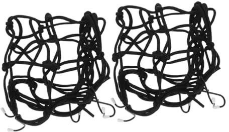 Zerodeko 2 Piezas Accesorios para Red De Carga para Motocicleta Red De Carga para Camión Accesorios para Acampar Camiones Redes De Carga para Camiones Banda De Goma * 1 Black