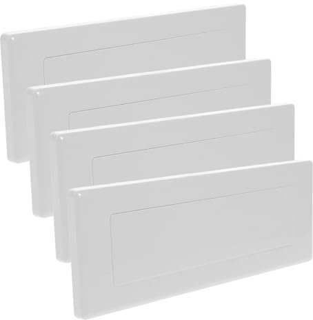 DIYEAH Copertura Per Scatole Di Prese Elettriche in Plastica Resistente, Piastra Di Copertura Per Scatola Di Derivazione a Parete, Set Da 4 Pezzi Per Protezione Sicura e Installazione Rapida