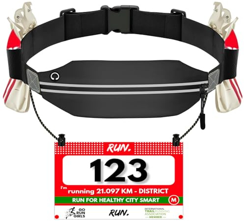 Vicloon Ceinture de Course, Banane Porte Telephone Sport, Ceinture Sport Sacs, Bananes de Sport Réglable Etanche Running Belt, pour Course à Pied, Jogging, Gym - Femme et Homme (Noir)