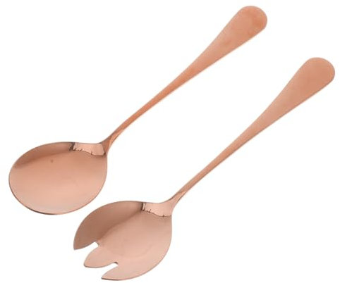 BESTOYARD Tenedores y Cucharas Inoxidable Cucharas Ergonómicas para Ensaladas Práctico para Fiestas