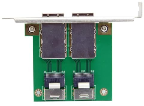 Buhdjfnke Adattatore Femmina PCBA SAS 36Pin SFF-8087 con Staffa PCI Mini SAS SFF-8088 2 Porte A SAS Mini SAS