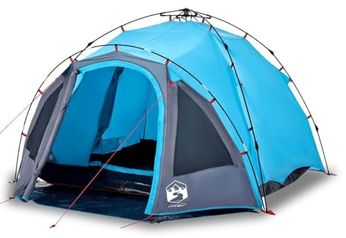 Tienda de campaña de cúpula para 3 personas | Tienda de campaña azul de liberación rápida | poliéster 190T con revestimiento de poliuretano | ligera e impermeable | ideal para aventuras al aire libre