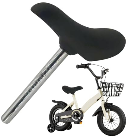 Sella per bicicletta per bambini, 20 x 25,5 cm, di ricambio, sella con reggisella, morbido cuscino in poliuretano per una migliore esperienza di guida