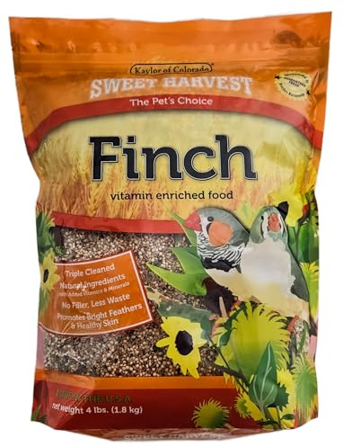 Sweet Harvest Finch Bird Food, 4 lbs Bag - Seed Mix for Finches