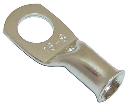 All Trade Direct 10 Copper Tube 16Mm X 8Mm Lug Battery Starter Cable Welding Crimp Terminal Ring