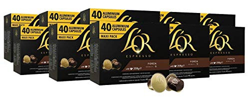 L'Or Espresso Café Forza Intensidad 9 - Nespresso Cápsulas de café de aluminio compatibles - 10 paquetes de 40 cápsulas (400 bebidas)