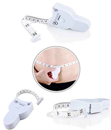 BENESSERE In Linea® körpermaßband mit Rückspulen - Massband körperumfang - körperumfangmaßband - Messband body - Fitdays maßband - Umfangmaßband - Measuring tape 150 CM - Weiß