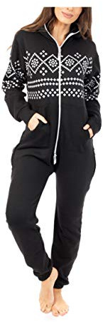 Juicy Trendz® dam tryckt onesie dam aztek-jumpsuit unisex allt i 1 st. sovdräkt