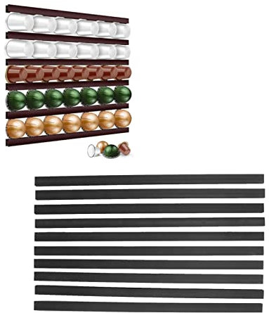Soporte para Cápsulas de café para Portavasos K para Mostrador, Almacenamiento/Organizador de Cápsulas de café con Pegatinas, Montaje en Pared, Capacidad para 54 (Negro)