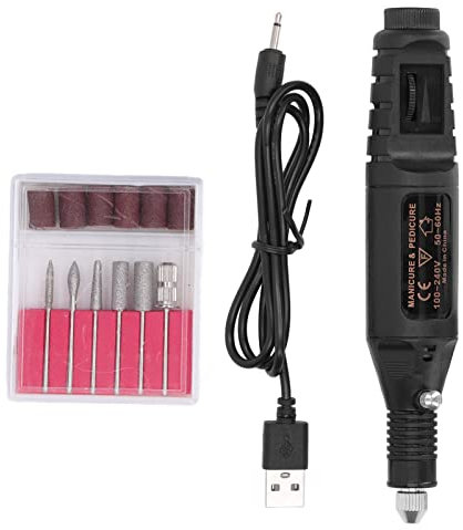 Risegun USB Wiederaufladbare Graviermaschine, 3D Modellschleifer mit 6 Schleifköpfen für Holz/Metall/Kunststoff | USB-betrieben (100-240V)