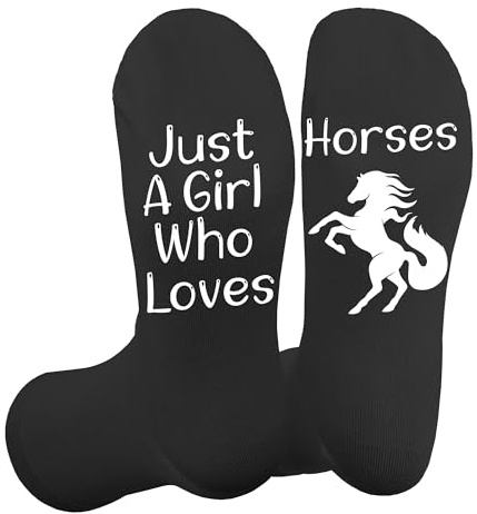 Bicfuiot Regalos de caballo para niñas, rellenos de calcetines, regalos personalizados para mujeres, caballos, carreras, caballos, amantes, cumpleaños, mejor amiga, hermana, Navidad, San Valentín