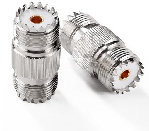 KUOQIY 2 ST SO239-Kontakt, UHF-Hona till UHF-Hona RF-Koaxialadapter, för CB-Amatörradioantenn, SWR-Meterkabelförlängning