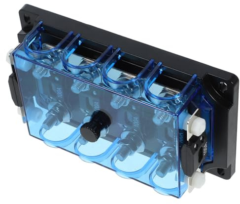 Cabilock Portafusibles para Coche y Moto Resistente Caja de Fusibles Automotriz con Soporte para Fusibles Múltiples Bloque Marino y Incluye de Repuesto