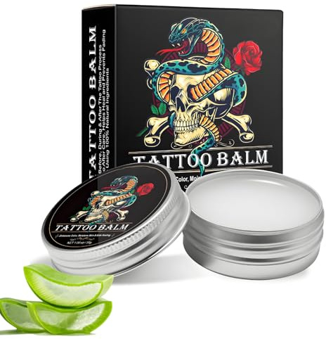 Tattoo Balm Cream – Natural Butter Moisturising Formula 30g, Lightweight Non-Greasy Texture, Smooth Application, Suitable for New & Existing Tattoos