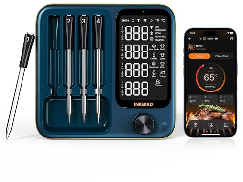 INKBIRD Wireless Meat Thermometer Probe with 4 Multi-Sensors 5.4GHz WiFi 5G