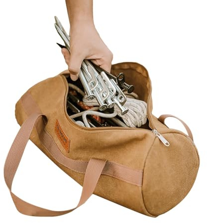 De Herramientas Para Estacas De Tienda | Organizador De Almacenamiento De Herramientas De Gran Capacidad,Portátil Resistente al Desgaste de Doble Capa para Postes y Estacas de Tienda - Para Acampada S