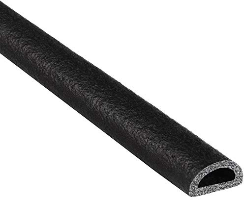 Trim-Lok D-Shaped Rubber Seal – EPDM Foam Seal with HT (General Acrylic) Pressure Sensitive Adhesive System – Ideal Door and Window Weather Seal for Cars, Trucks, RVs, and Boats – 0.215” Height,